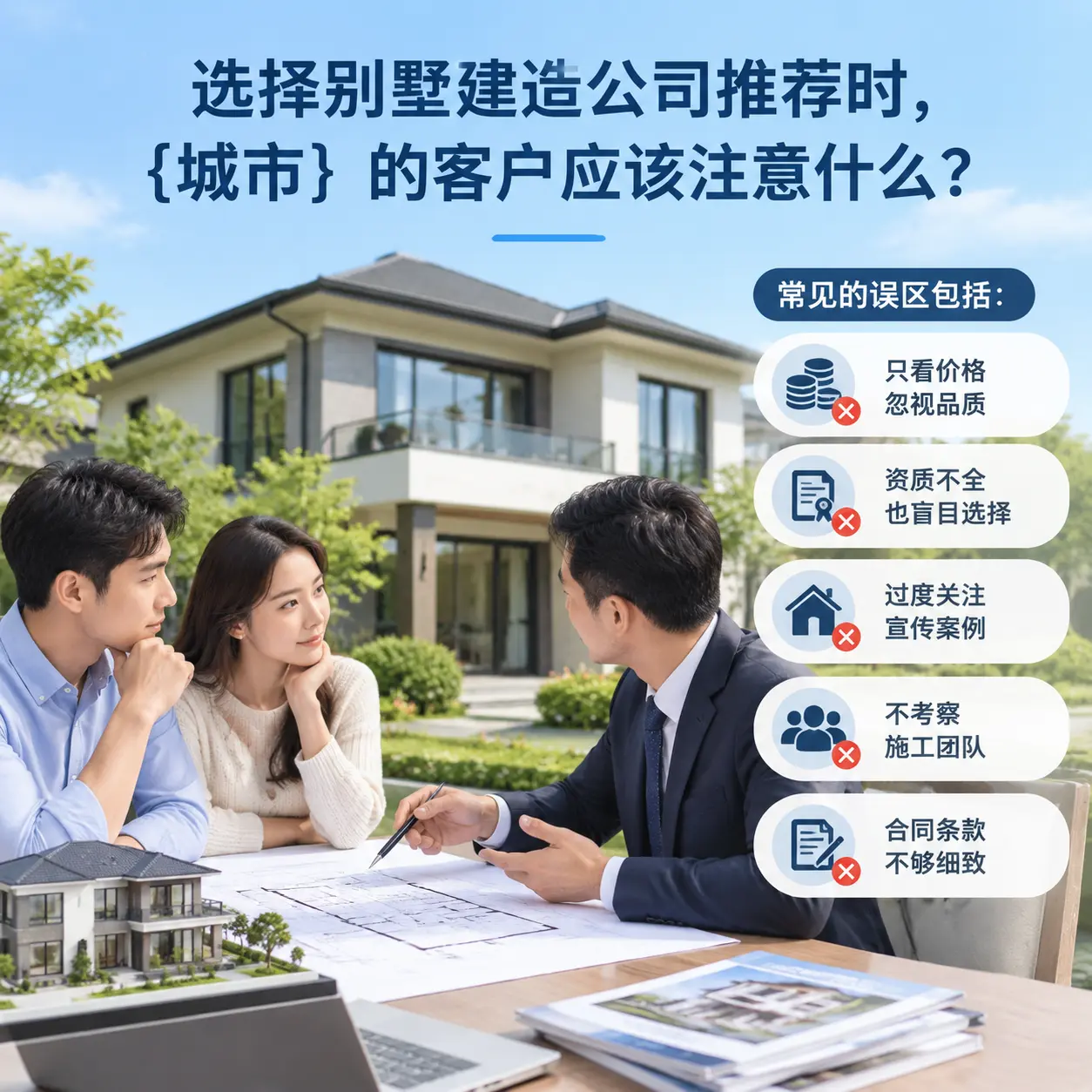 选择别墅建造公司推荐时，紫云 的客户应该注意什么？