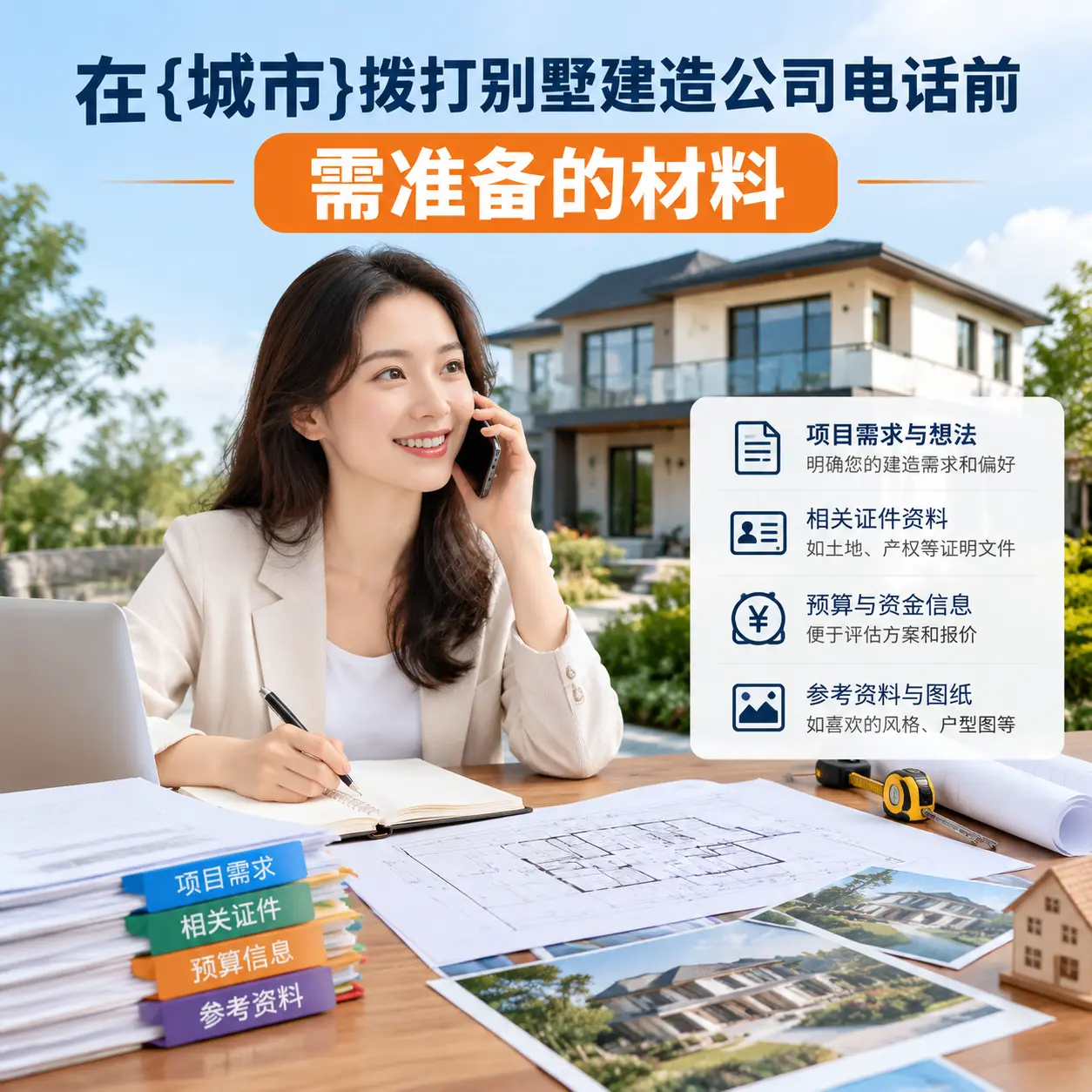在紫云拨打别墅建造公司电话前需准备的材料